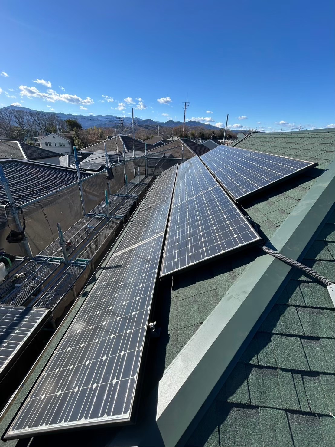 厚木市芦谷様邸　太陽光パネル脱着・カバールーフ工事