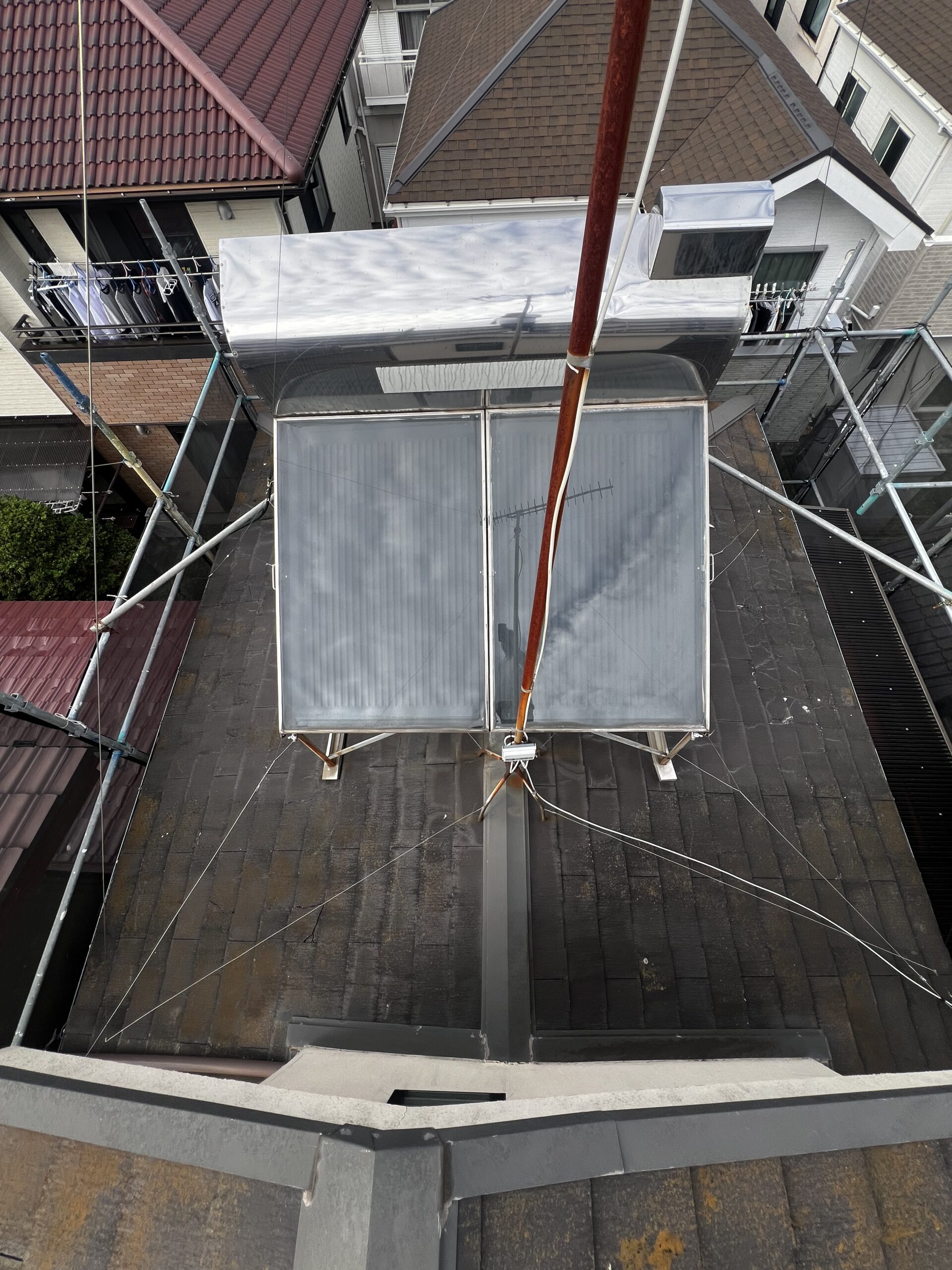 小林様邸　温水器撤去・屋根カバールーフ工事