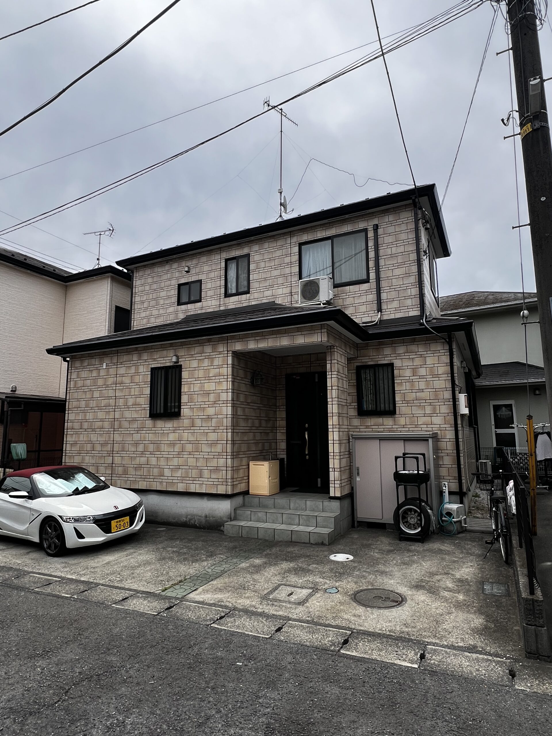 厚木市m様邸　外壁クリヤー塗装・目地打ち替え